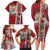 New Zealand Merry Christmas Family Matching Long Sleeve Bodycon Dress and Hawaiian Shirt Maori Animals, Koru Tattoo - Red Xmas Style