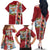 New Zealand Merry Christmas Family Matching Off The Shoulder Long Sleeve Dress and Hawaiian Shirt Maori Animals, Koru Tattoo - Red Xmas Style