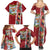 New Zealand Merry Christmas Family Matching Summer Maxi Dress and Hawaiian Shirt Maori Animals, Koru Tattoo - Red Xmas Style