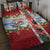 New Zealand Merry Christmas Quilt Bed Set Maori Animals, Koru Tattoo - Red Xmas Style