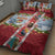 New Zealand Merry Christmas Quilt Bed Set Maori Animals, Koru Tattoo - Red Xmas Style