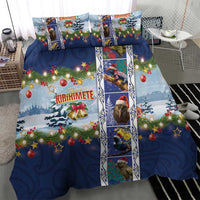 New Zealand Merry Christmas Bedding Set Maori Animals, Koru Tattoo - Blue Xmas Style LT03 - Polynesian Pride
