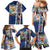 New Zealand Merry Christmas Family Matching Mermaid Dress and Hawaiian Shirt Maori Animals, Koru Tattoo - Blue Xmas Style