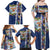 New Zealand Merry Christmas Family Matching Off Shoulder Maxi Dress and Hawaiian Shirt Maori Animals, Koru Tattoo - Blue Xmas Style