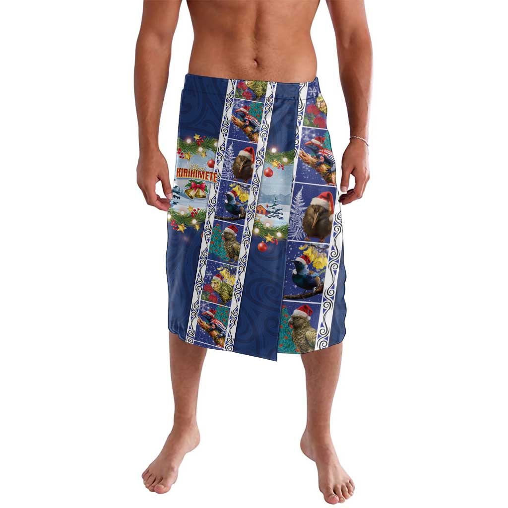 New Zealand Merry Christmas Lavalava Maori Animals, Koru Tattoo - Blue Xmas Style LT03 Blue - Polynesian Pride
