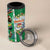 New Zealand Merry Christmas 4 in 1 Can Cooler Tumbler Maori Animals Xmas Style and Koru Tattoo Green Color