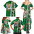 New Zealand Merry Christmas Family Matching Summer Maxi Dress and Hawaiian Shirt Maori Animals, Koru Tattoo - Green Xmas Style