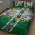 New Zealand Merry Christmas Quilt Bed Set Maori Animals, Koru Tattoo - Green Xmas Style