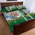 New Zealand Merry Christmas Quilt Bed Set Maori Animals, Koru Tattoo - Green Xmas Style