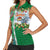 New Zealand Merry Christmas Women Sleeveless Polo Shirt Maori Animals, Koru Tattoo - Green Xmas Style