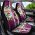 New Zealand Merry Christmas Car Seat Cover Maori Animals, Koru Tattoo - Pink Xmas Style