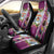 New Zealand Merry Christmas Car Seat Cover Maori Animals, Koru Tattoo - Pink Xmas Style