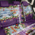 New Zealand Merry Christmas Back Car Seat Cover Maori Animals, Koru Tattoo - Purple Xmas Style