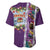 New Zealand Merry Christmas Baseball Jersey Maori Animals, Koru Tattoo - Purple Xmas Style