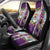 New Zealand Merry Christmas Car Seat Cover Maori Animals, Koru Tattoo - Purple Xmas Style