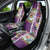 New Zealand Merry Christmas Car Seat Cover Maori Animals, Koru Tattoo - Purple Xmas Style