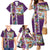 New Zealand Merry Christmas Family Matching Mermaid Dress and Hawaiian Shirt Maori Animals, Koru Tattoo - Purple Xmas Style