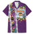 New Zealand Merry Christmas Family Matching Puletasi and Hawaiian Shirt Maori Animals, Koru Tattoo - Purple Xmas Style