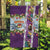 New Zealand Merry Christmas Garden Flag Maori Animals, Koru Tattoo - Purple Xmas Style