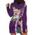 New Zealand Merry Christmas Hoodie Dress Maori Animals, Koru Tattoo - Purple Xmas Style