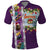 New Zealand Merry Christmas Polo Shirt Maori Animals, Koru Tattoo - Purple Xmas Style