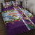 New Zealand Merry Christmas Quilt Bed Set Maori Animals, Koru Tattoo - Purple Xmas Style