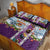 New Zealand Merry Christmas Quilt Bed Set Maori Animals, Koru Tattoo - Purple Xmas Style