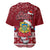 Tuvalu Christmas Baseball Jersey Snowman and Tuvalu Coat of Arms Maori Tribal Xmas Style LT03 - Polynesian Pride