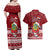 Tuvalu Christmas Couples Matching Off Shoulder Maxi Dress and Hawaiian Shirt Snowman and Tuvalu Coat of Arms Maori Tribal Xmas Style LT03 - Polynesian Pride