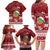 Tuvalu Christmas Family Matching Long Sleeve Bodycon Dress and Hawaiian Shirt Snowman and Tuvalu Coat of Arms Maori Tribal Xmas Style LT03 - Polynesian Pride