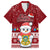 Tuvalu Christmas Family Matching Off Shoulder Long Sleeve Dress and Hawaiian Shirt Snowman and Tuvalu Coat of Arms Maori Tribal Xmas Style LT03 Dad's Shirt - Short Sleeve Red - Polynesian Pride