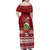 Tuvalu Christmas Family Matching Off Shoulder Maxi Dress and Hawaiian Shirt Snowman and Tuvalu Coat of Arms Maori Tribal Xmas Style LT03 - Polynesian Pride