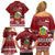 Tuvalu Christmas Family Matching Off Shoulder Short Dress and Hawaiian Shirt Snowman and Tuvalu Coat of Arms Maori Tribal Xmas Style LT03 - Polynesian Pride