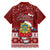 Tuvalu Christmas Family Matching Off Shoulder Short Dress and Hawaiian Shirt Snowman and Tuvalu Coat of Arms Maori Tribal Xmas Style LT03 - Polynesian Pride