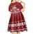 Tuvalu Christmas Kid Short Sleeve Dress Snowman and Tuvalu Coat of Arms Maori Tribal Xmas Style LT03 - Polynesian Pride