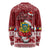 Tuvalu Christmas Long Sleeve Shirt Snowman and Tuvalu Coat of Arms Maori Tribal Xmas Style LT03 - Polynesian Pride