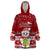 Tuvalu Christmas Wearable Blanket Hoodie Snowman and Tuvalu Coat of Arms Maori Tribal Xmas Style LT03 One Size Red - Polynesian Pride