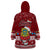 Tuvalu Christmas Wearable Blanket Hoodie Snowman and Tuvalu Coat of Arms Maori Tribal Xmas Style LT03 - Polynesian Pride