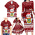 Personalised Tuvalu Christmas Family Matching Long Sleeve Bodycon Dress and Hawaiian Shirt Snowman and Tuvalu Coat of Arms Maori Tribal Xmas Style LT03 - Polynesian Pride