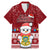 Personalised Tuvalu Christmas Family Matching Mermaid Dress and Hawaiian Shirt Snowman and Tuvalu Coat of Arms Maori Tribal Xmas Style LT03 Dad's Shirt - Short Sleeve Red - Polynesian Pride