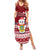 Personalised Tuvalu Christmas Family Matching Summer Maxi Dress and Hawaiian Shirt Snowman and Tuvalu Coat of Arms Maori Tribal Xmas Style LT03 Mom's Dress Red - Polynesian Pride