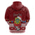 Personalised Tuvalu Christmas Hoodie Snowman and Tuvalu Coat of Arms Maori Tribal Xmas Style LT03 - Polynesian Pride