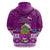 Tuvalu Christmas Hoodie Snowman Hugs Tuvalu Coat of Arms Maori Pattern Pink Style LT03 - Polynesian Pride