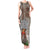 Hawaii Tank Maxi Dress Aloha Volcano Mix Kakau Hawaiian Tribal LT03 Women Beige - Polynesian Pride