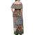 Aloha Volcano Custom Off Shoulder Maxi Dress Mix Hawaiian Kakau Tribal LT03 - Polynesian Pride