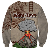 Aloha Volcano Custom Sweatshirt Mix Hawaiian Kakau Tribal LT03 - Polynesian Pride
