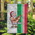 Custom Hawaii Mele Kalikimaka Garden Flag Santa Playing Ukele Mix Kakau Pattern Xmas Style LT03 Garden Flag Red - Polynesian Pride