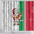 Custom Hawaii Mele Kalikimaka Shower Curtain Santa Playing Ukele Mix Kakau Pattern Xmas Style LT03 - Polynesian Pride