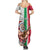 Custom Hawaii Mele Kalikimaka Summer Maxi Dress Santa Playing Ukele Mix Kakau Pattern Xmas Style LT03 - Polynesian Pride