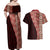 Tonga Fonulei and Ngatu Pattern Couples Matching Off Shoulder Maxi Dress and Hawaiian Shirt LT03 - Polynesian Pride